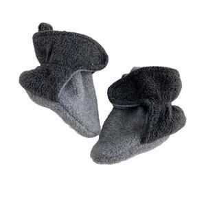 Luvable Friends Fleece Baby Booties - Gray - 0-6M